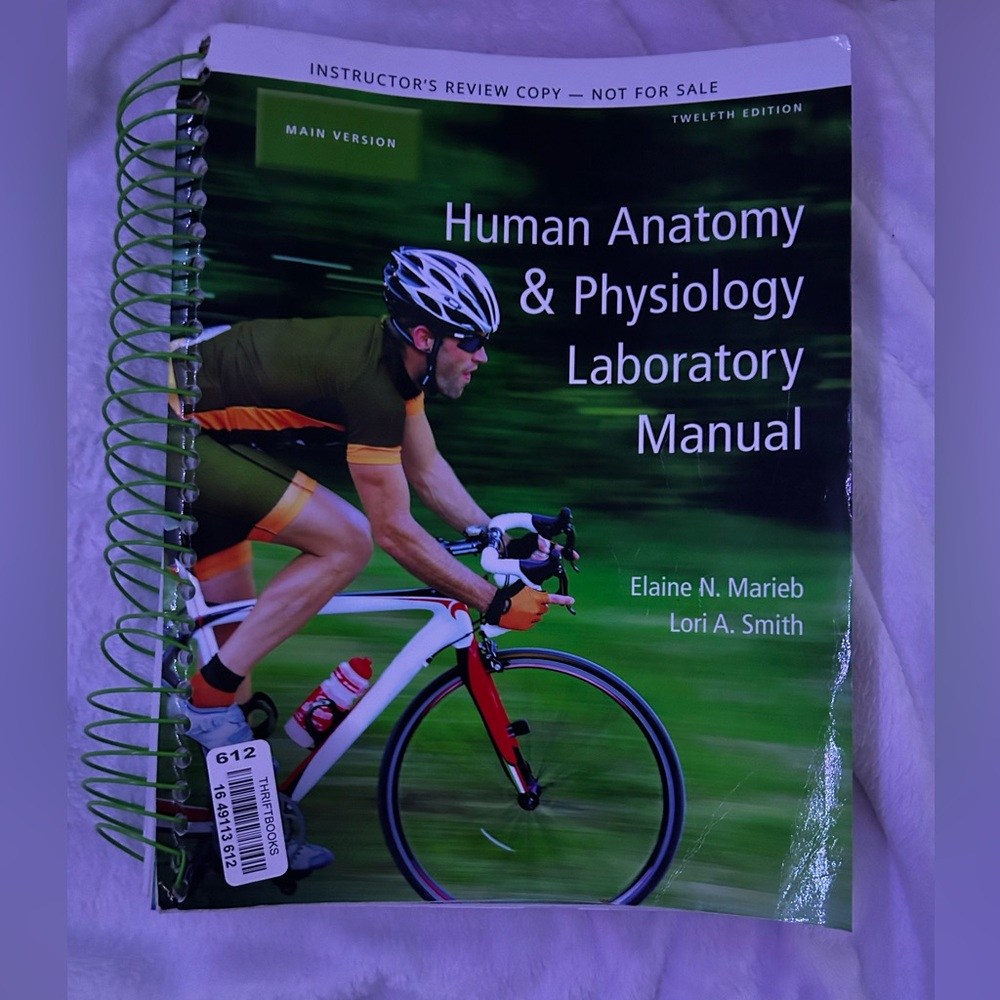12 edition main version human anatomy and physiology laboratory manual.